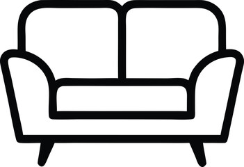 Simple vector icon sofa
