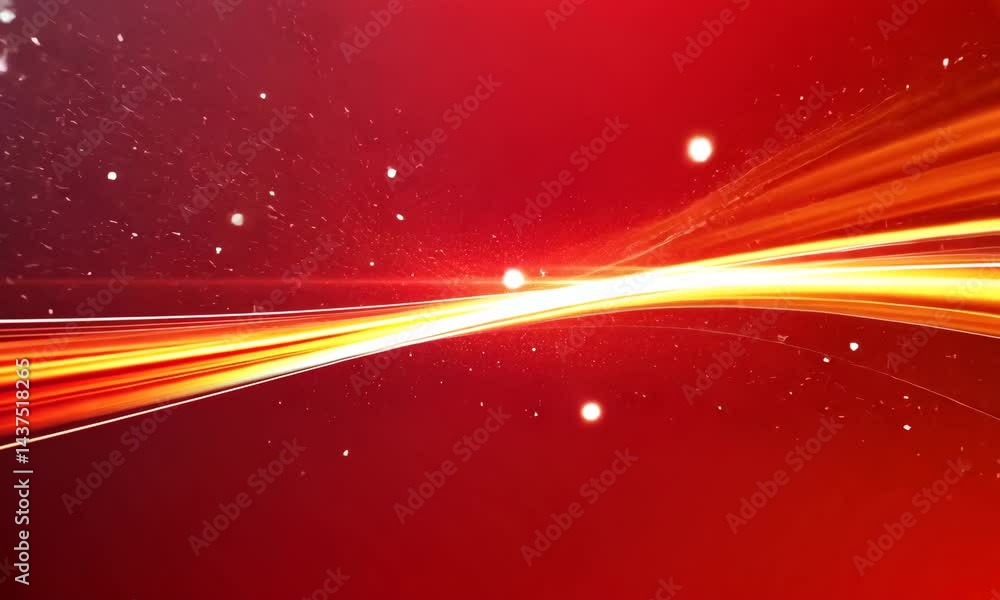 Poster energetic abstract background showcasing a vibrant burst of flowing light trails and glowing particl