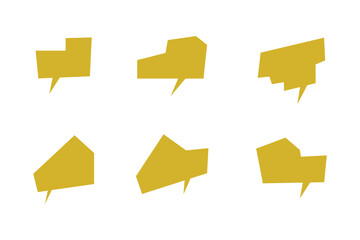 Set of Speech Bubble Element Designs in Minimalist Style