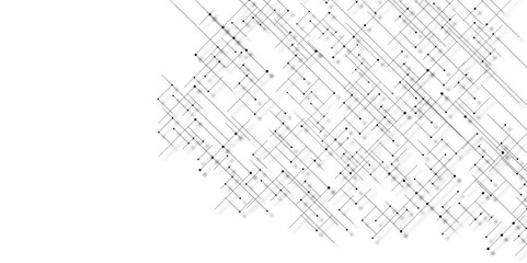 Creative idea of modern design with abstract geometric background. Minimalistic design with connecting the dots and lines. Minimalistic texture with linear squares pattern. Vector illustration.