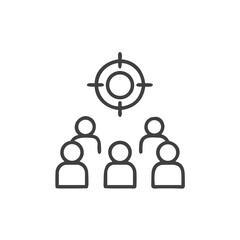 Audience Targeting Icon for Digital Marketing Materials, Business Presentations, Advertising Campaigns, and Customer Segmentation Illustrations for Marketers and Strategic Planners