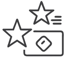 Obraz premium Loyalty Star Points Icon for Customer Rewards Programs, Membership Benefits Graphics, E-commerce Sites, Mobile Apps and Customer Retention Campaigns