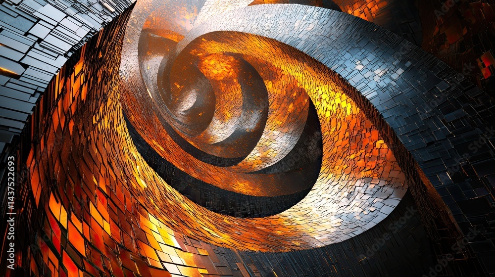 Poster dna in abstract design for conceptual science representation.