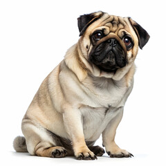 Obraz premium pug dog isolated on a white background