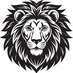 
Lion Face, Silhouettes Lion Face , black and white Lion vector Pro Vector