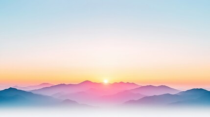 Obraz premium Sunrise over pastel mountains