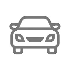 Obraz premium A simple line drawing of a car, viewed from the front