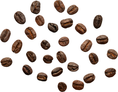coffee beans isolated on white background