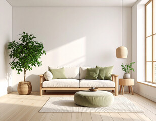 Japandi Living Room Minimalist Interior Design