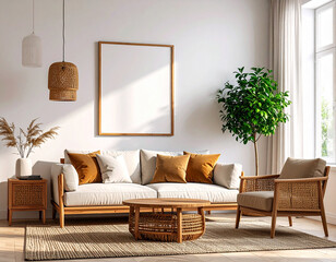 Japandi Living Room Minimalist Interior Design