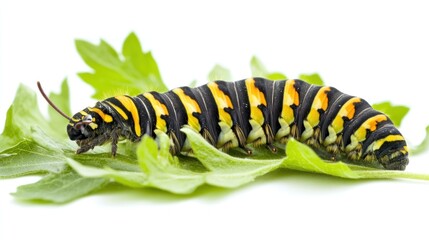 Fototapeta premium Caterpillar on a leaf
