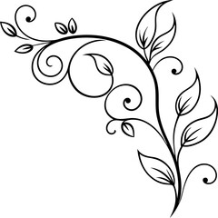 Lines, flower vines, abstract3