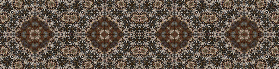 Seamless abstract ribbon pattern. Art ribbon. Symmetrical texture pattern