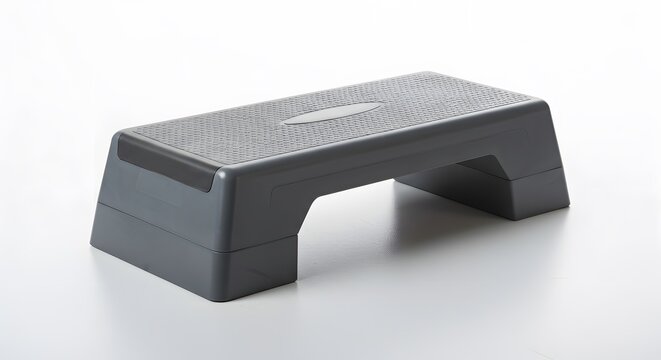 Fitness Step: a fitness step isolated against a light-toned background. Perfect for step aerobics or other exercise routines.