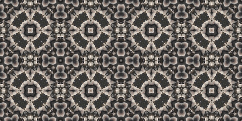 Seamless abstract pattern banner. Art texture. Symmetrical kaleidoscope