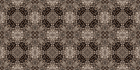 Seamless abstract pattern banner. Art texture. Symmetrical kaleidoscope