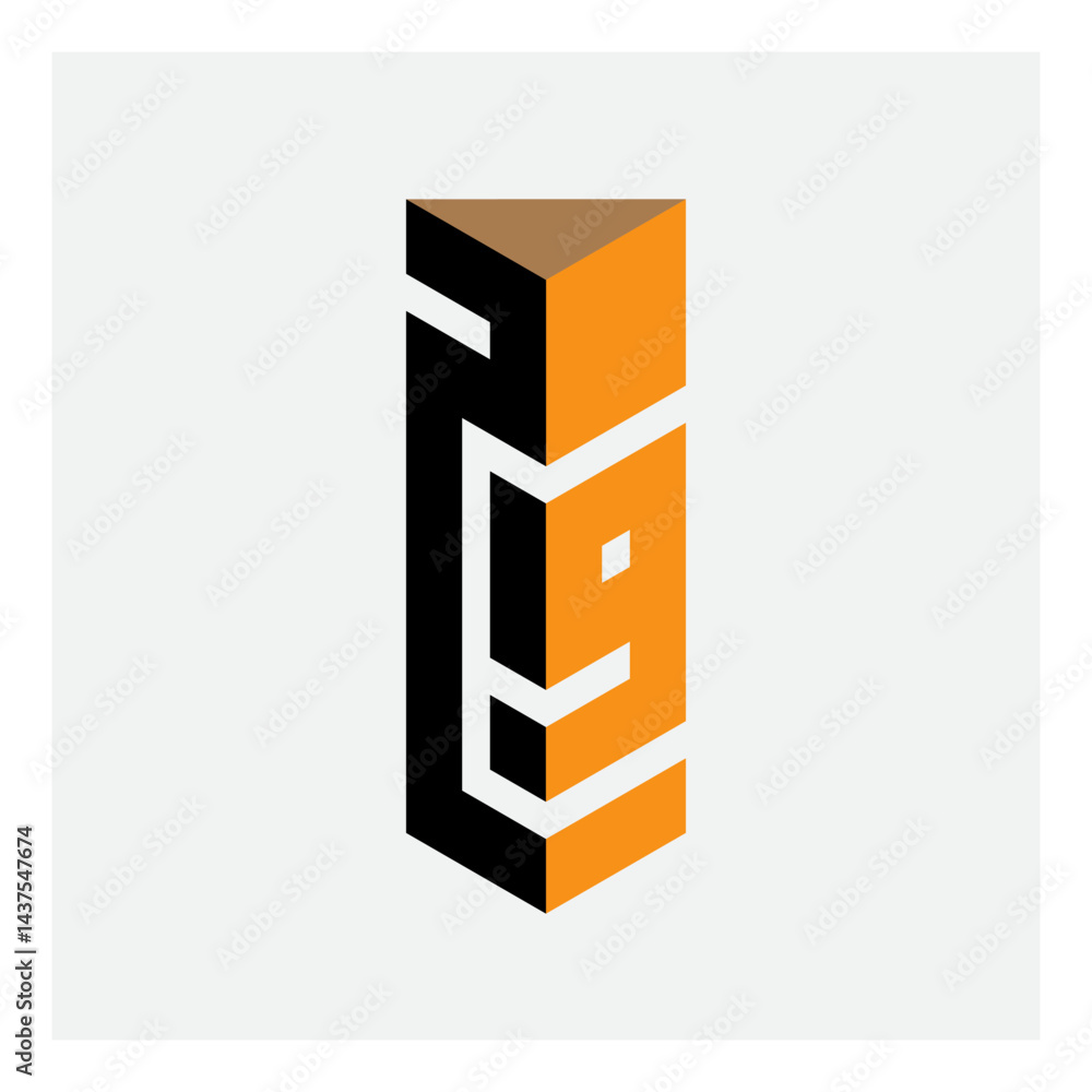 Poster 29 - design element, icon or logotype. 3d logo with numbers 2 and 9.
