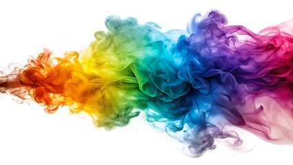 Fototapeta premium abstract colorful smoke a soft cloudy isolated on white background