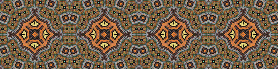 Seamless abstract ribbon pattern. Art ribbon. Symmetrical texture pattern