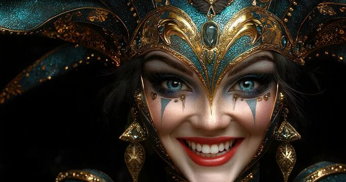 Fantasy woman jester portrait