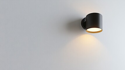 Minimalist wall lamp on a light gray background