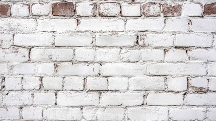Fototapeta premium Whitewashed brick wall texture