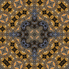 Seamless abstract pattern. Symmetrical texture. Square pattern art