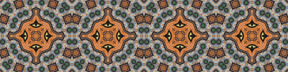 Seamless abstract ribbon pattern. Art ribbon. Symmetrical texture pattern