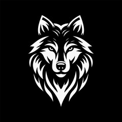 Fototapeta premium Running Wolf Head Logo Ridge