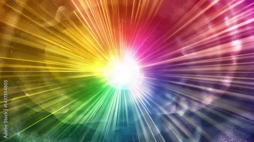 Poster vibrant abstract explosion of colors mesmerizing display of light and energy with dynamic patterns a