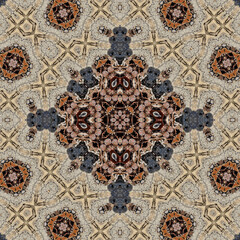 Seamless abstract pattern. Symmetrical texture. Square pattern art
