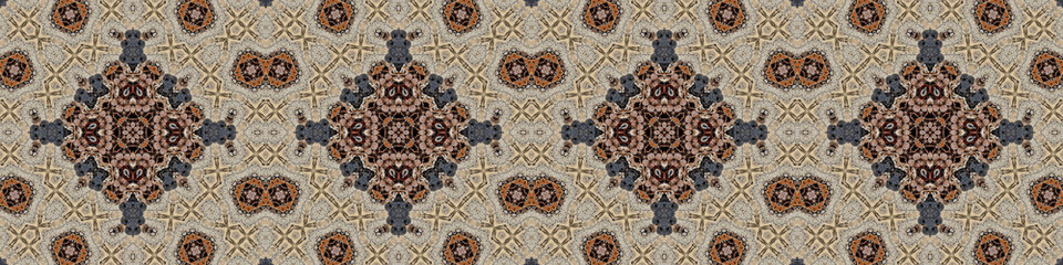 Seamless abstract ribbon pattern. Art ribbon. Symmetrical texture pattern