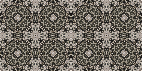 Seamless abstract pattern banner. Art texture. Symmetrical kaleidoscope