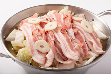豚肉と白菜の鍋（調理前）
