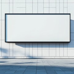 Blank billboard on a modern building