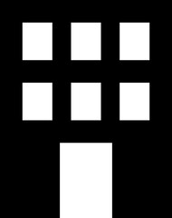 building  icon, solid glyph icon