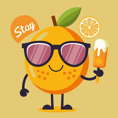 orange juice and sunglasses