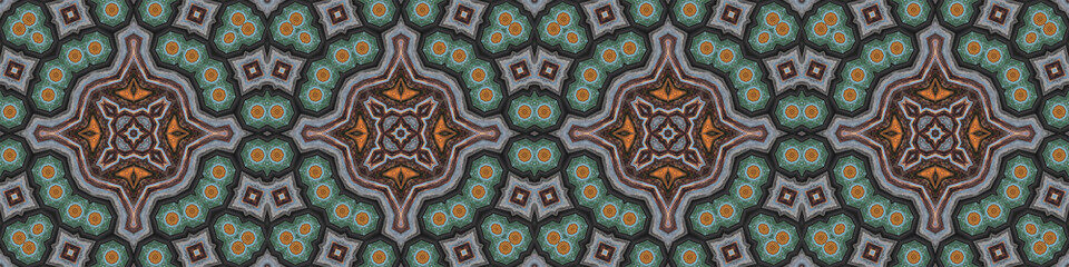 Seamless abstract ribbon pattern. Art ribbon. Symmetrical texture pattern