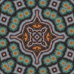 Seamless abstract pattern. Symmetrical texture. Square pattern art