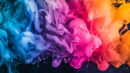 Fototapeta premium Abstract Colorful Ink Swirls in Vibrant Hues