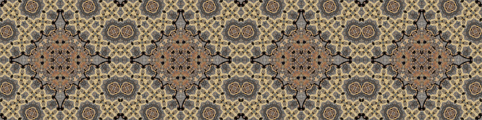 Seamless abstract ribbon pattern. Art ribbon. Symmetrical texture pattern