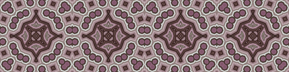 Seamless abstract ribbon pattern. Art ribbon. Symmetrical texture pattern