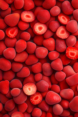 Vibrant pile of fresh strawberries showcasing their rich red color and juicy texture, perfect for healthy eating.