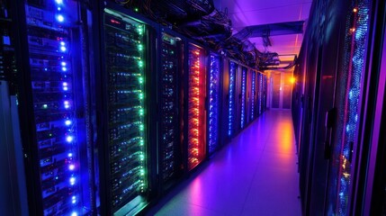 Fototapeta premium Server racks in a data center