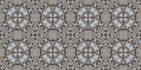Seamless abstract pattern banner. Art texture. Symmetrical kaleidoscope