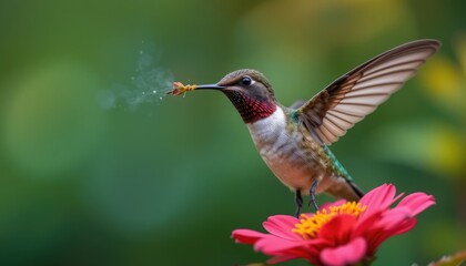 Naklejka premium hummingbird on a branch