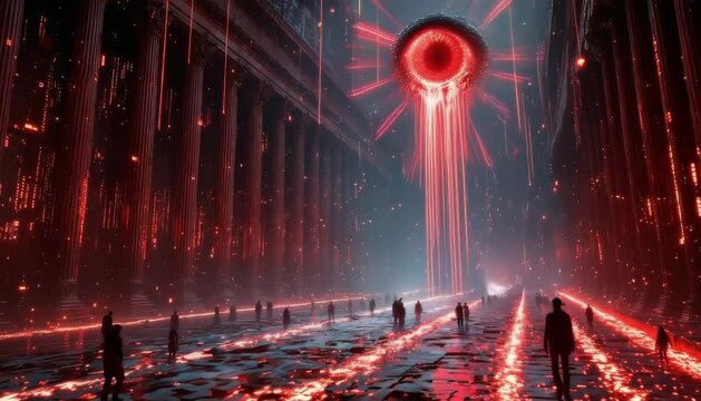 Mental health concept. 1984 Big Brother.