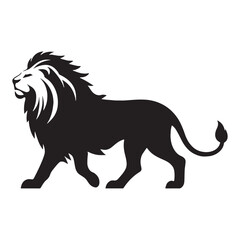 Simplified lion silhouette designed for strong visual impact &ndash; lion silhouette &ndash; lion vector &ndash; lion illustration &ndash; silhouette of lion

