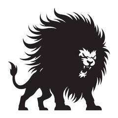 Clean-cut lion silhouette ideal for corporate and branding uses – lion silhouette – lion vector – lion illustration – silhouette of lion

