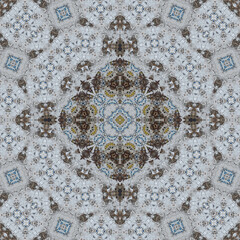 Seamless abstract pattern. Symmetrical texture. Square pattern art
